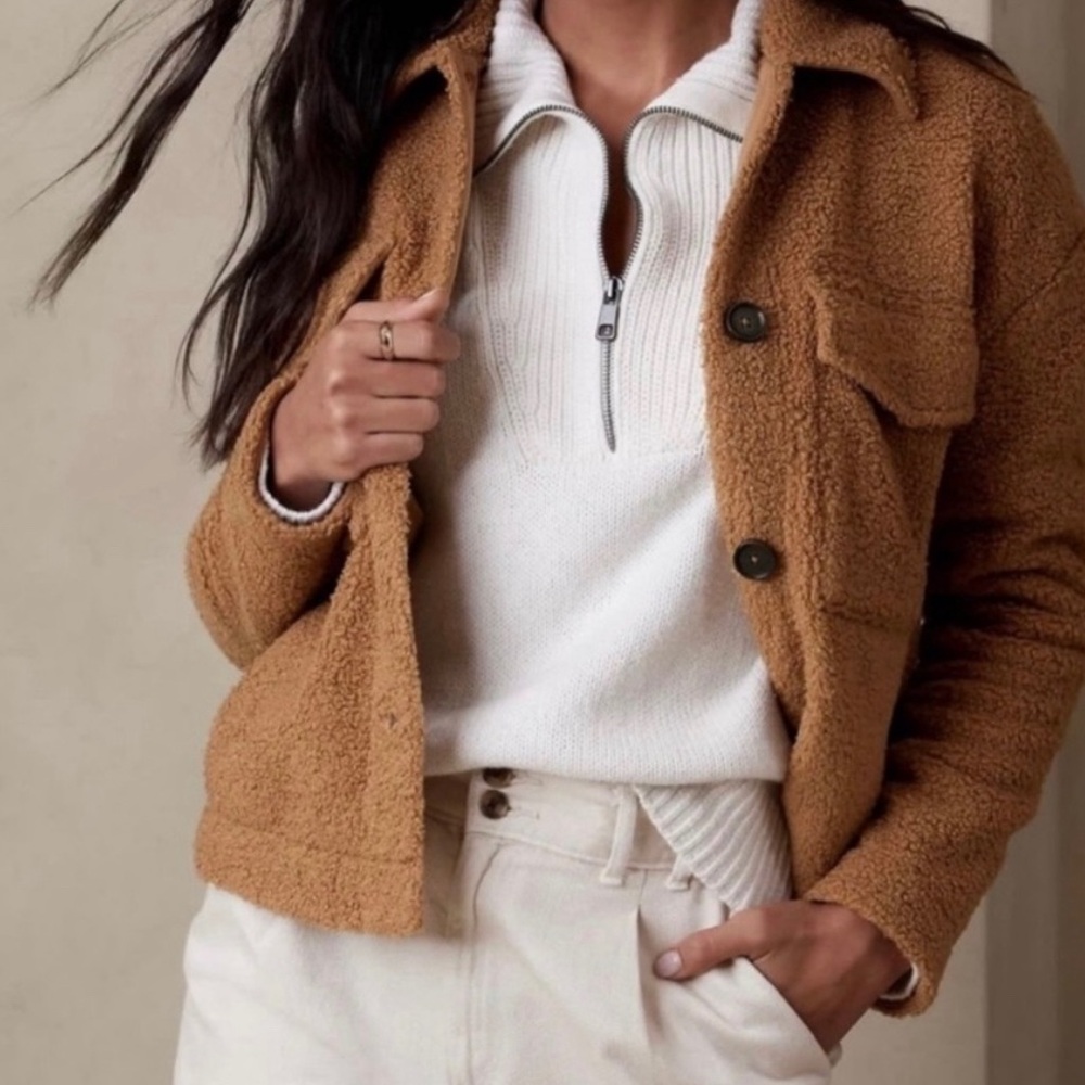 Banana Republic - Women's Camel Sherpa Jacket